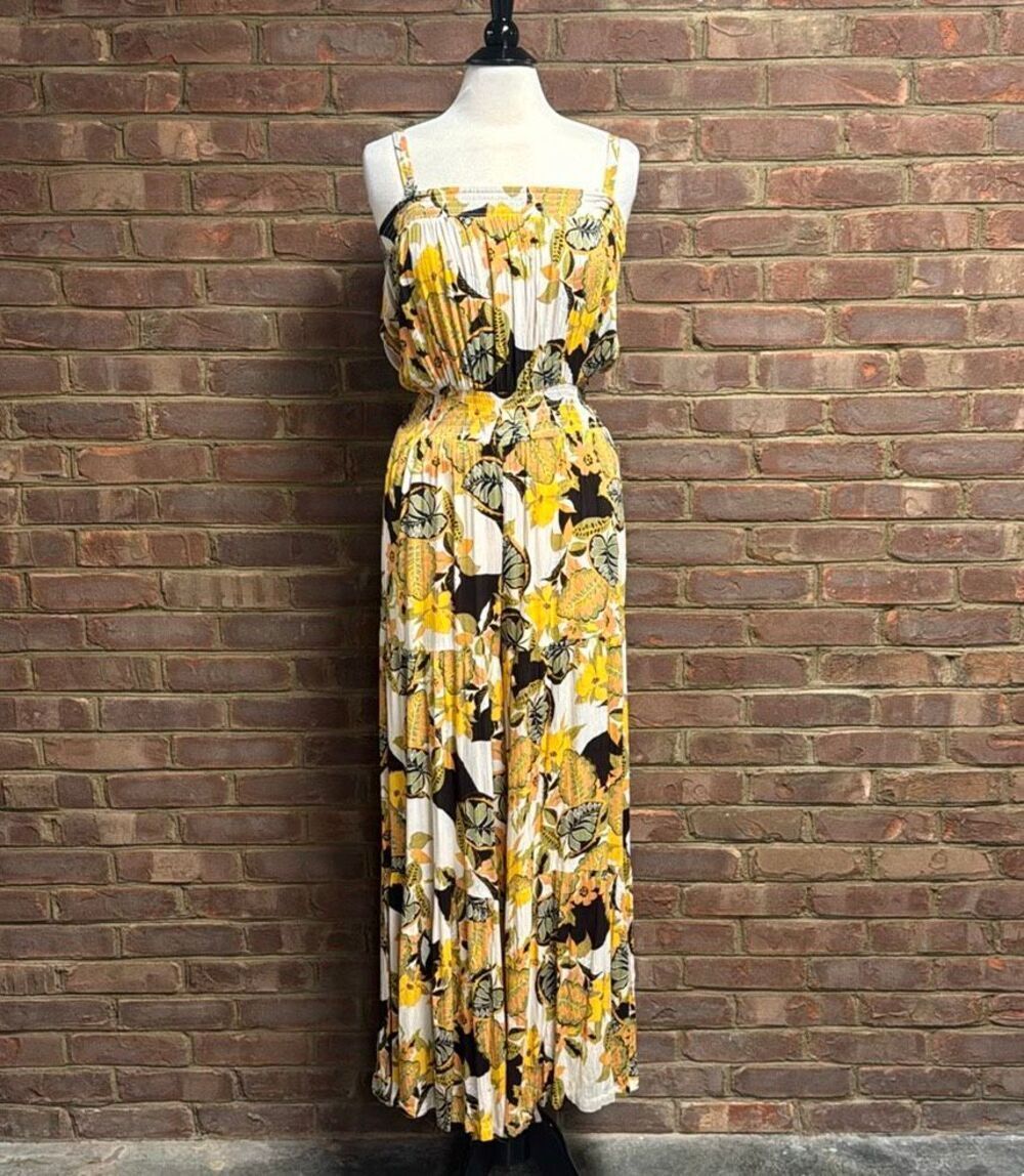 Jessica Simpson Women’s Devyn Multi Convertible Tiered Jumpsuit Sz L NEW